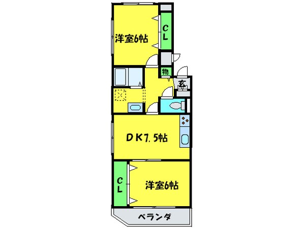 ワ－ク第１マンションの物件間取画像